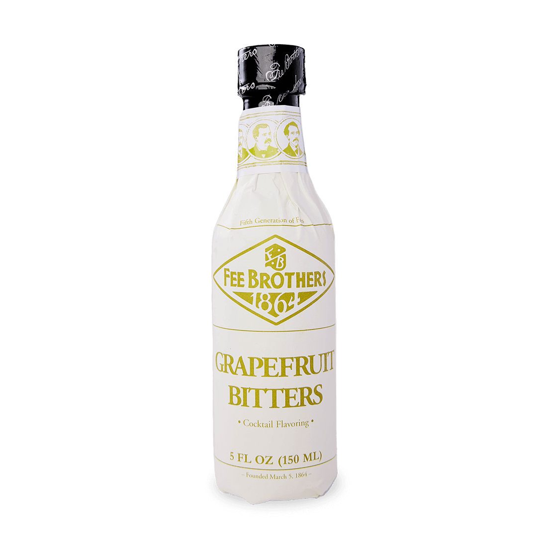Fee Brothers Grapefruit Bitters 5oz bottle for cocktails, crafted in Rochester, NY, adds citrus flavor and balanced bitterness to drinks.