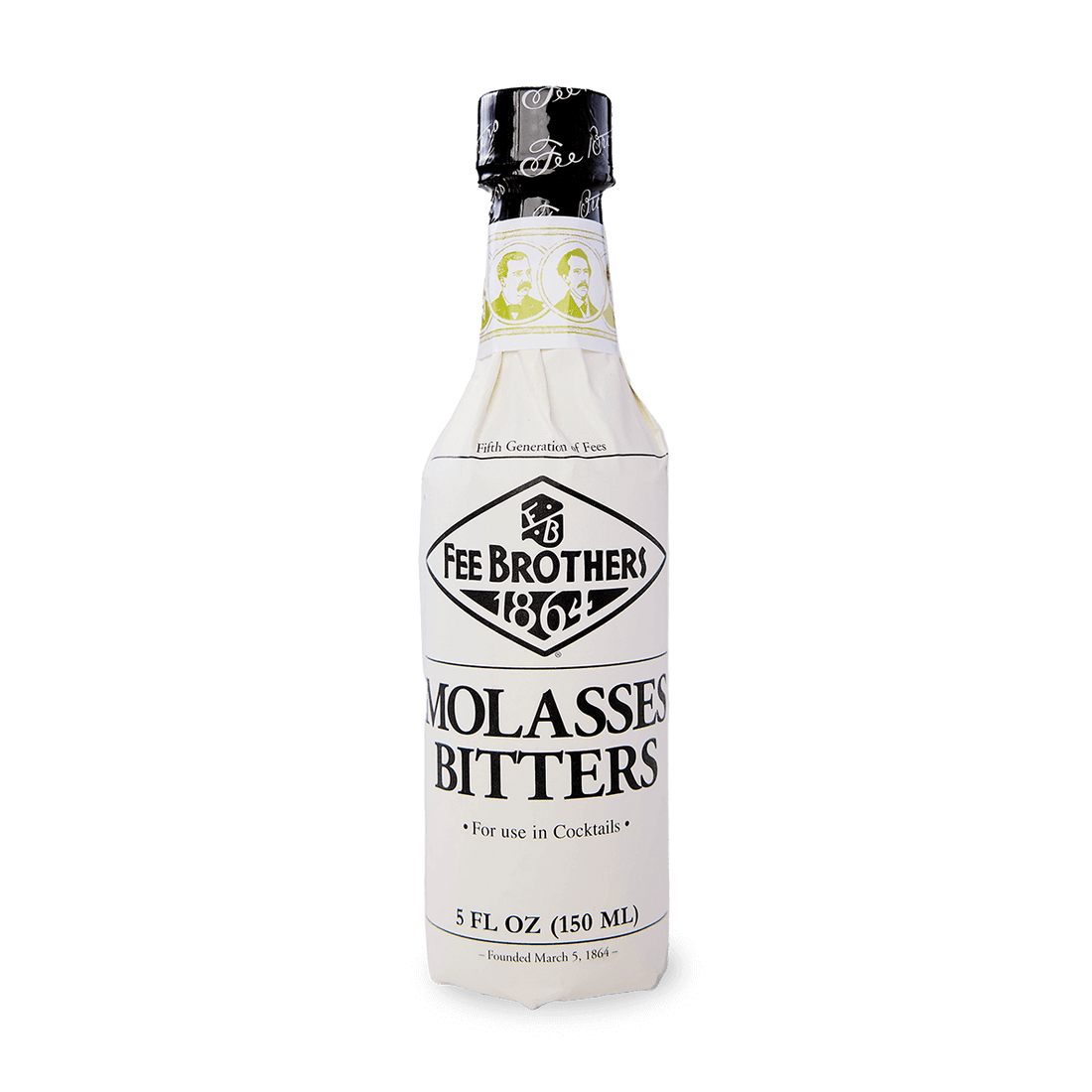 Fee Brothers Molasses Bitters 5oz bottle, ideal for enhancing cocktail flavors, crafted by a historic family-owned company in Rochester, NY.