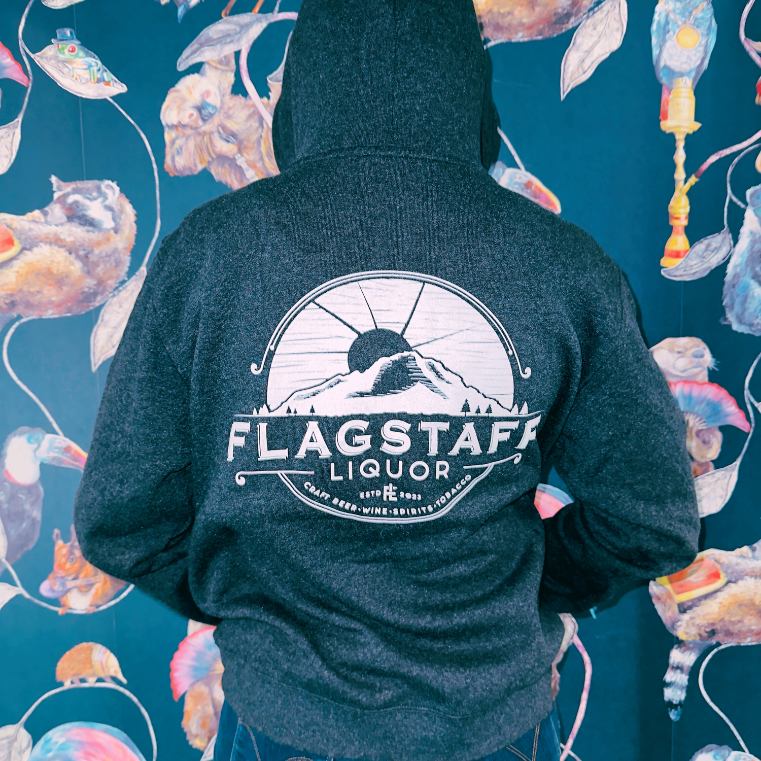Flagstaff Liquor Mountain Logo Full Zip Hoodie