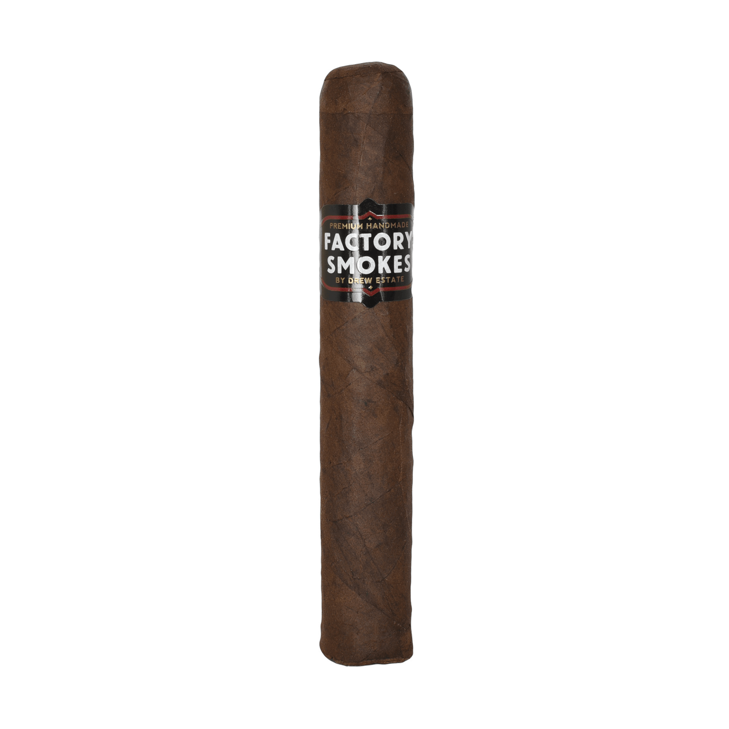 Factory Smokes Maduro Gordito cigar with dark wrapper by Drew Estate.