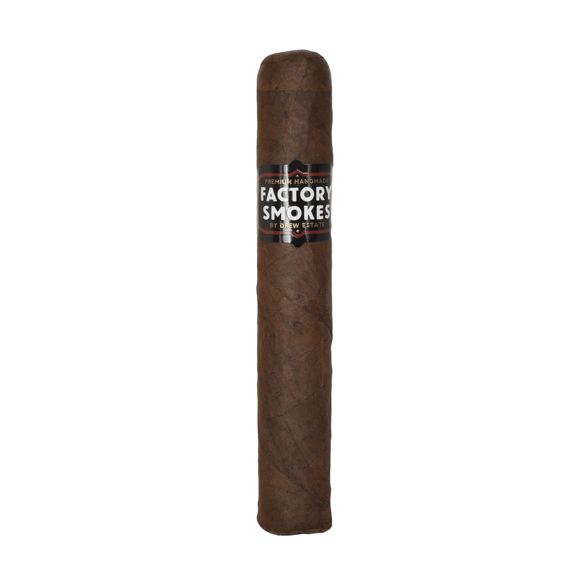 Factory Smokes Maduro Gordito cigar with dark wrapper by Drew Estate.