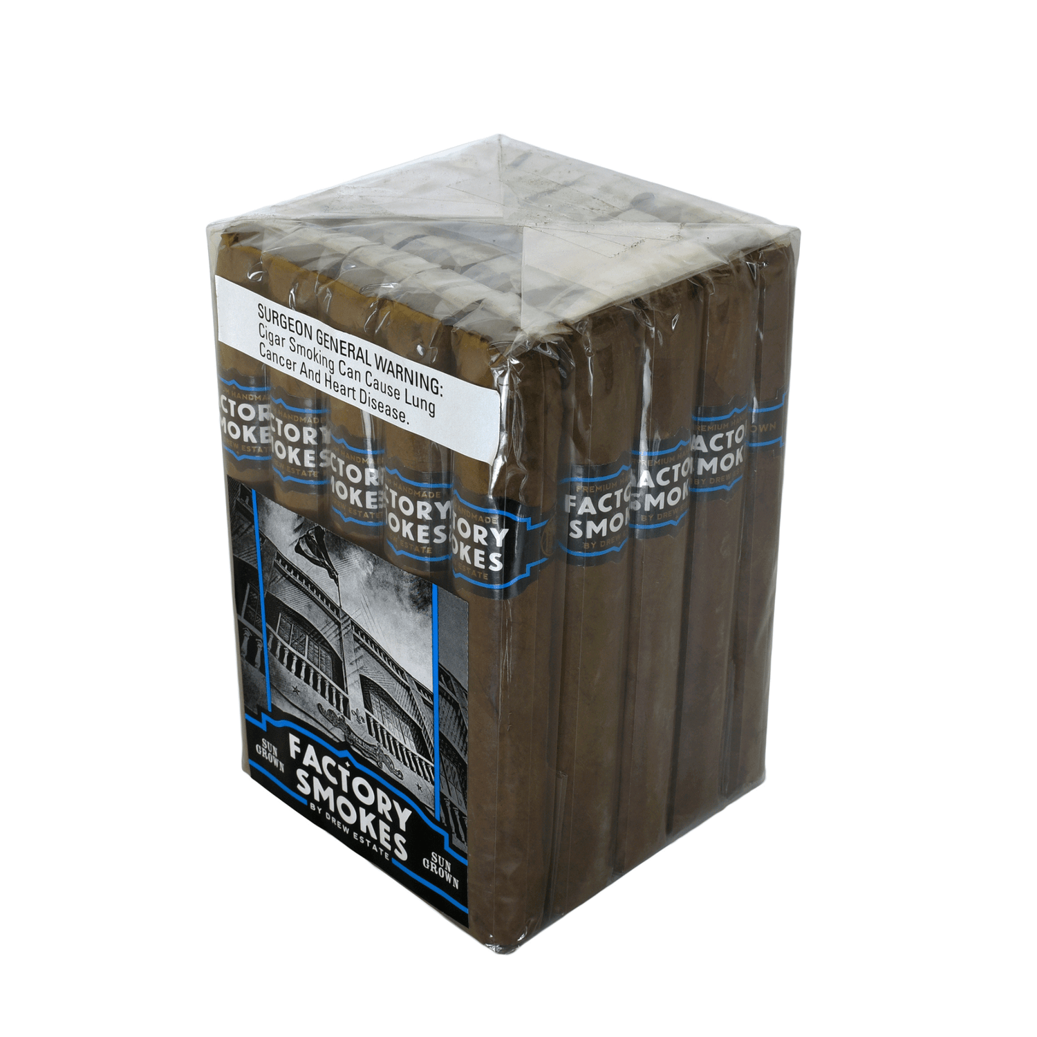 Factory Smokes Sun Grown Toro 25-ct bundle with Nicaraguan fillers and Indonesian binder, featuring earthy, nutty flavors.