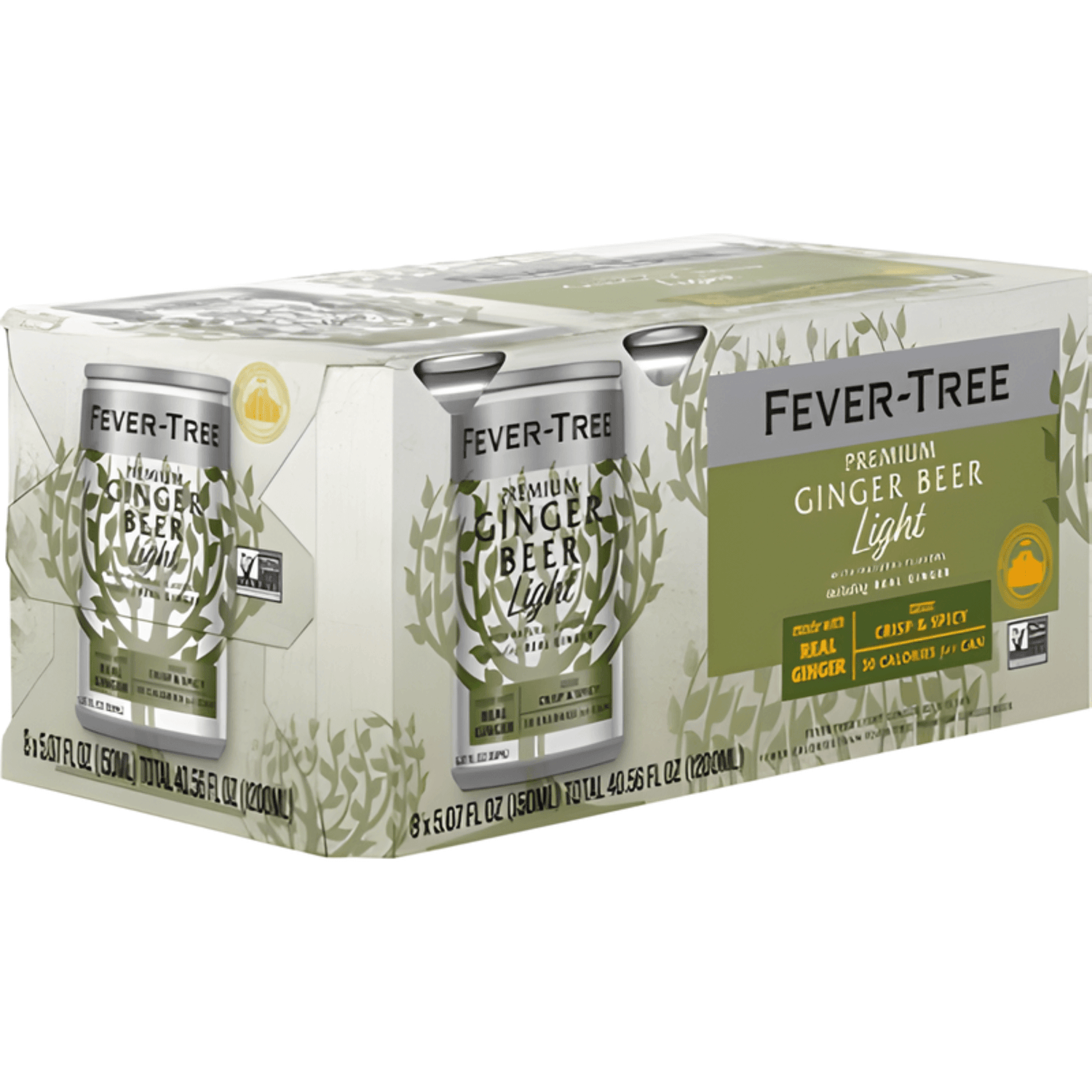Fever Tree Light Ginger Beer 8 Pack | 5.07oz Cans