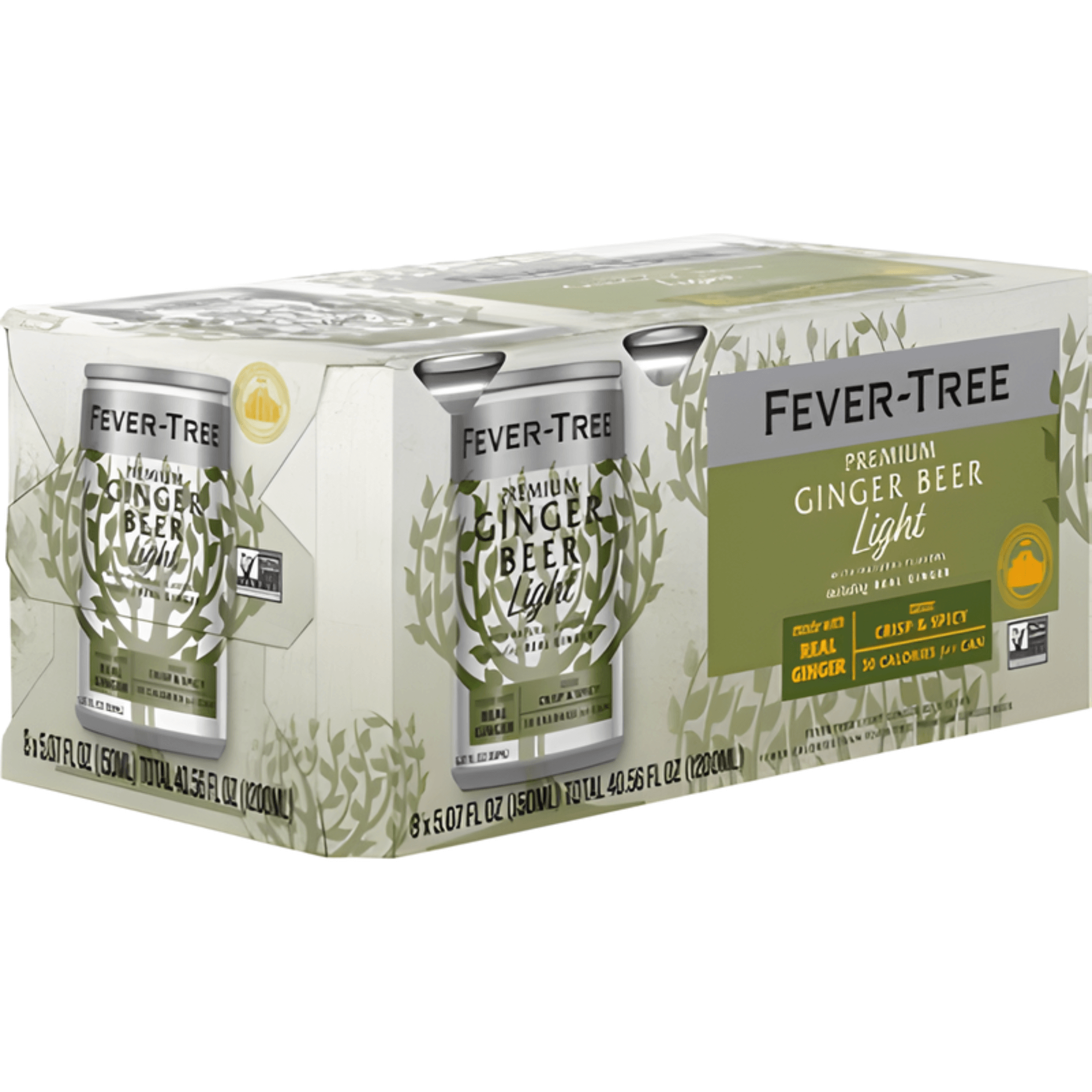 Fever Tree Light Ginger Beer 8 Pack | 5.07oz Cans