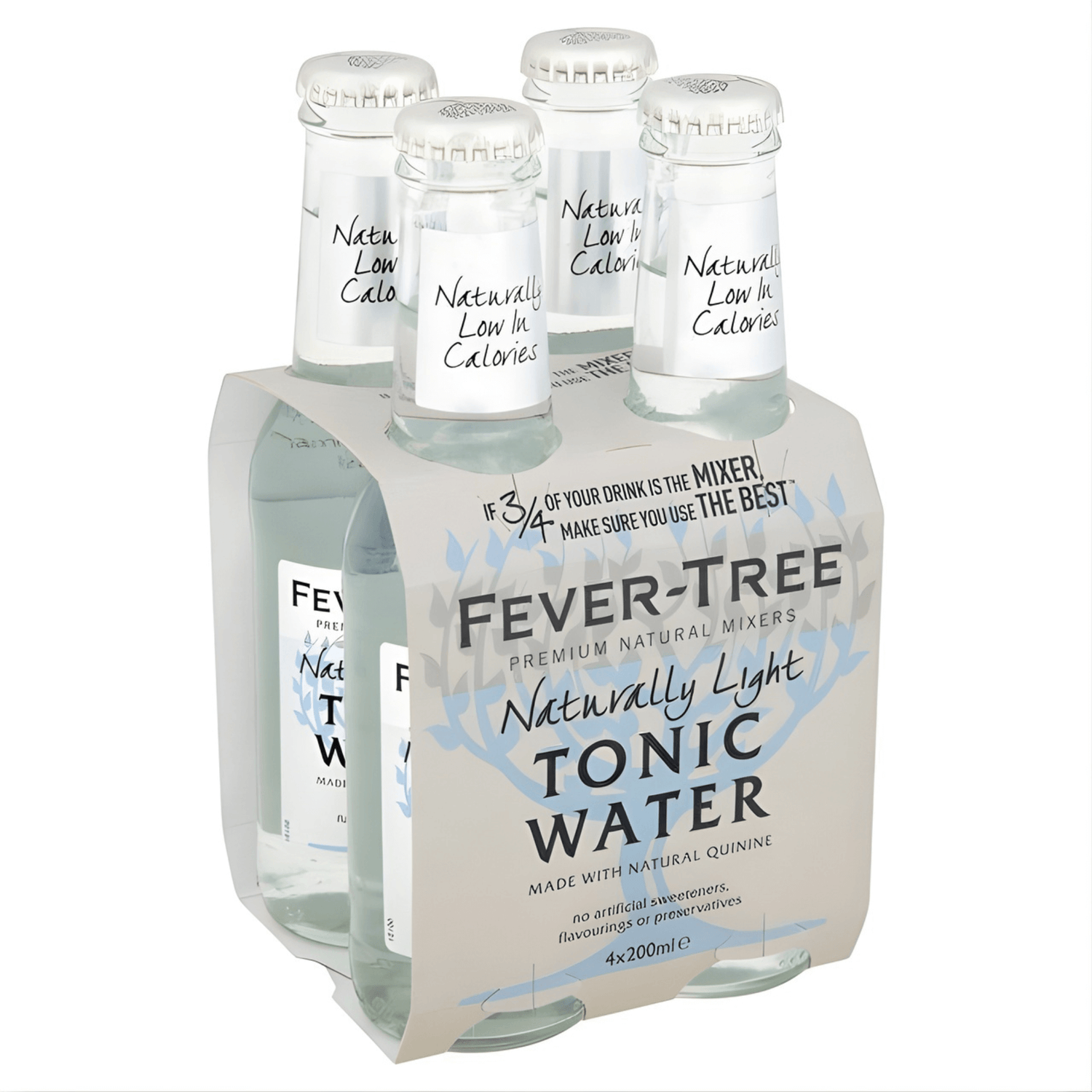 Fever Tree Naturally Light Tonic 4 Pack - 200ml