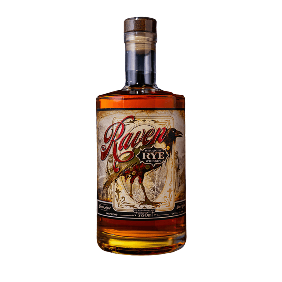 Granite Mountain Distillery Raven Rye Whiskey 750mL bottle, craft spirit from Prescott, Arizona, with 45.5% ABV.