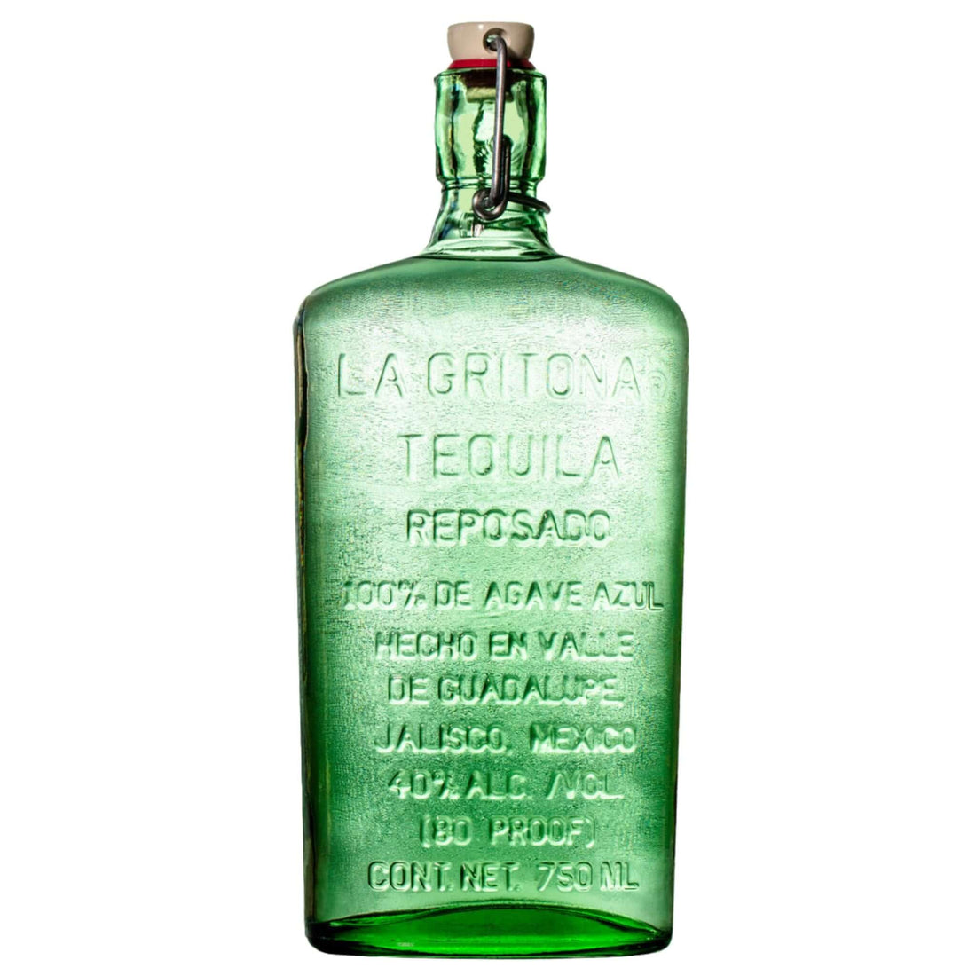 La Gritona Reposado Tequila 750ml bottle, handcrafted from blue agave in Jalisco, Mexico, resting in whiskey barrels for 8 months.
