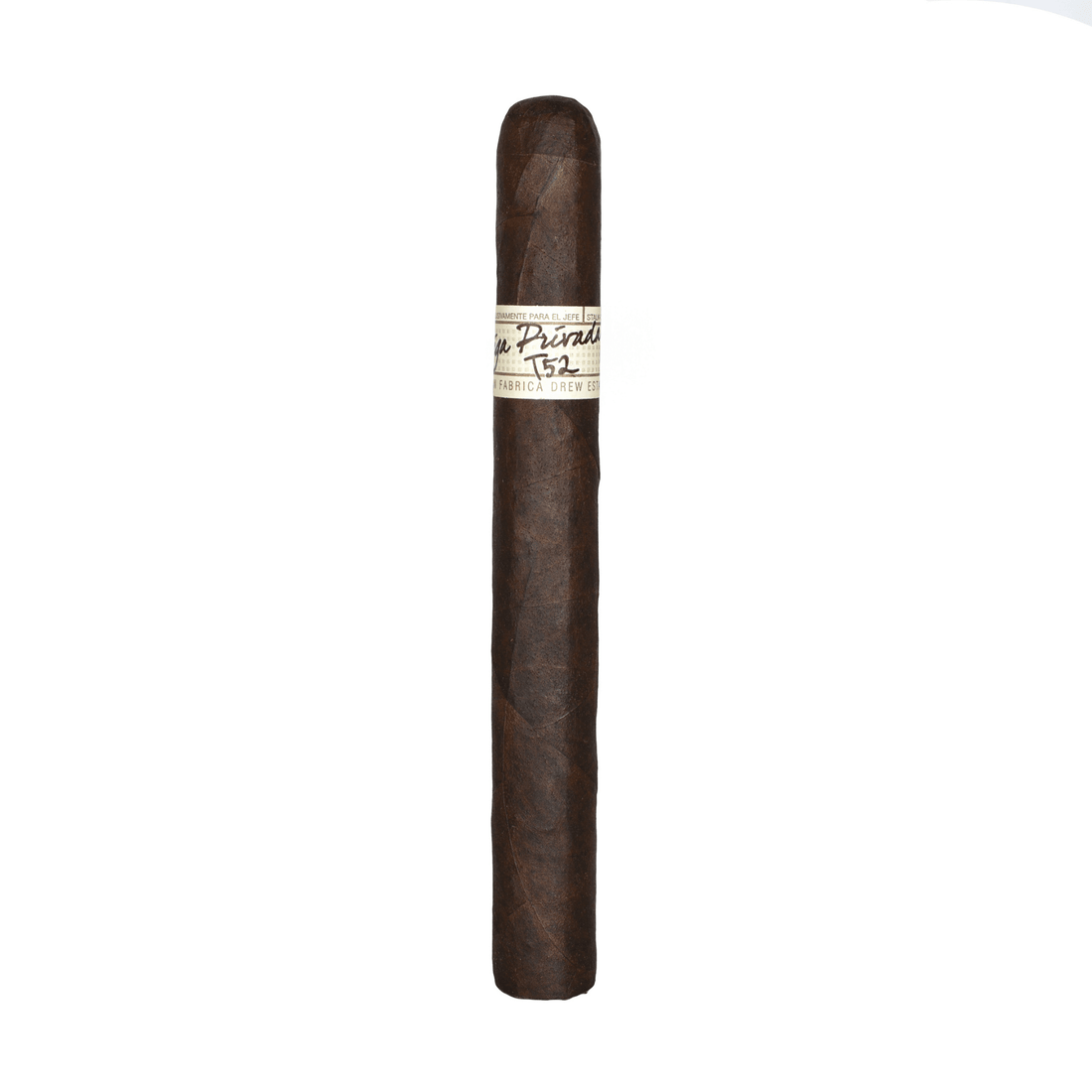 Liga Privada T52 Corona Doble cigar, full-bodied with Connecticut River Valley wrapper, 7x54 size, noted for robust flavor.