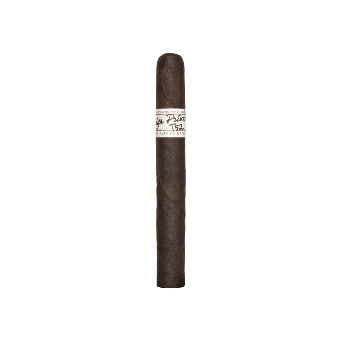 Liga Privada T52 Corona Viva cigar with Connecticut River Valley wrapper, showcasing its robust and luxurious design.