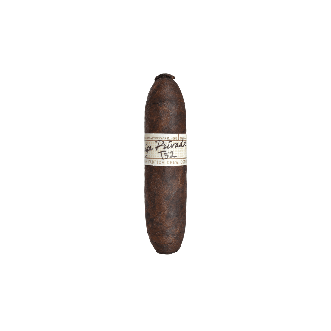 Liga Privada T52 Flying Pig cigar with Connecticut River Valley wrapper, offering full-bodied flavors of charred wood and espresso.
