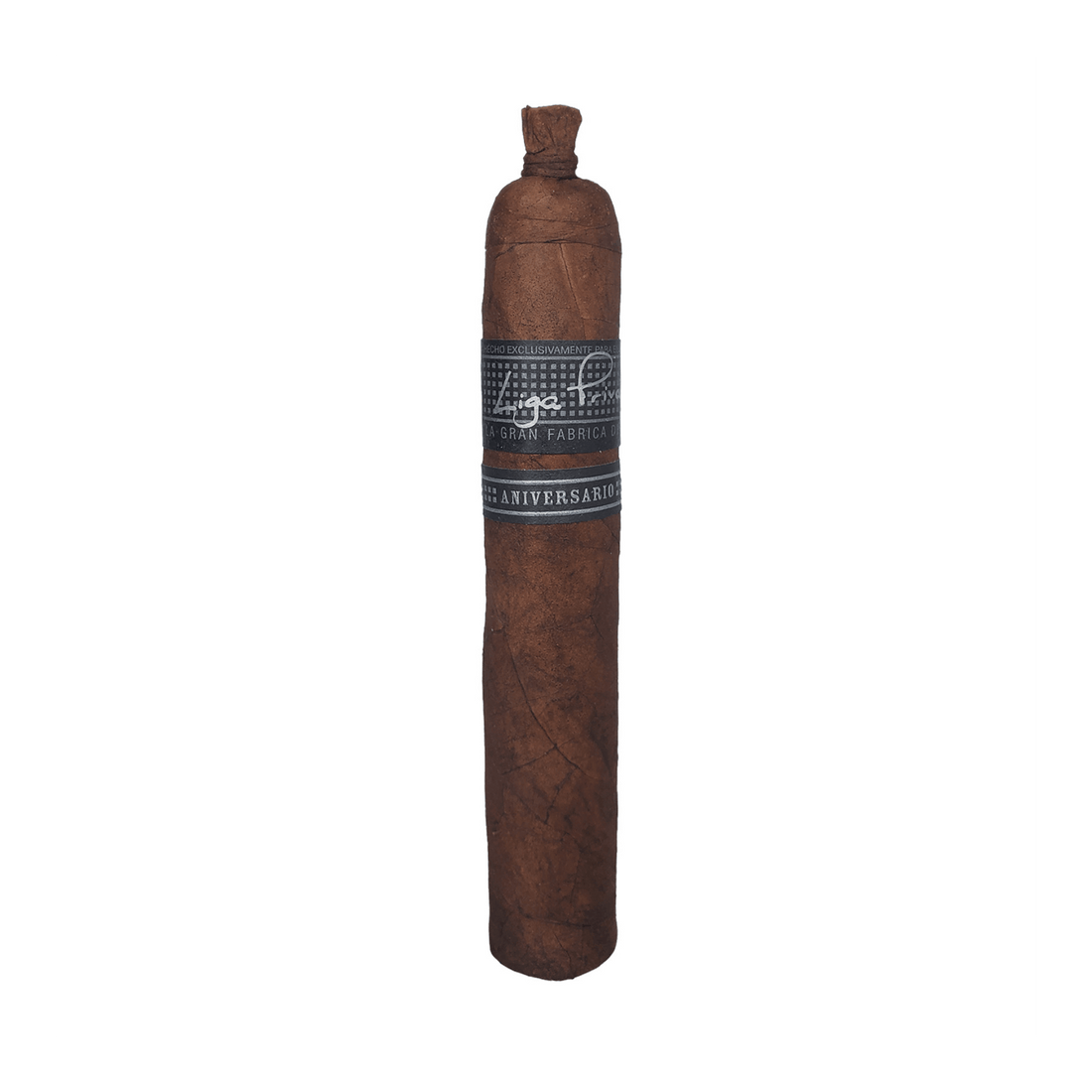 Liga Privada 10 Aniversario Robusto cigar with Connecticut River Valley Criollo wrapper, 5x54, medium-to-full strength.