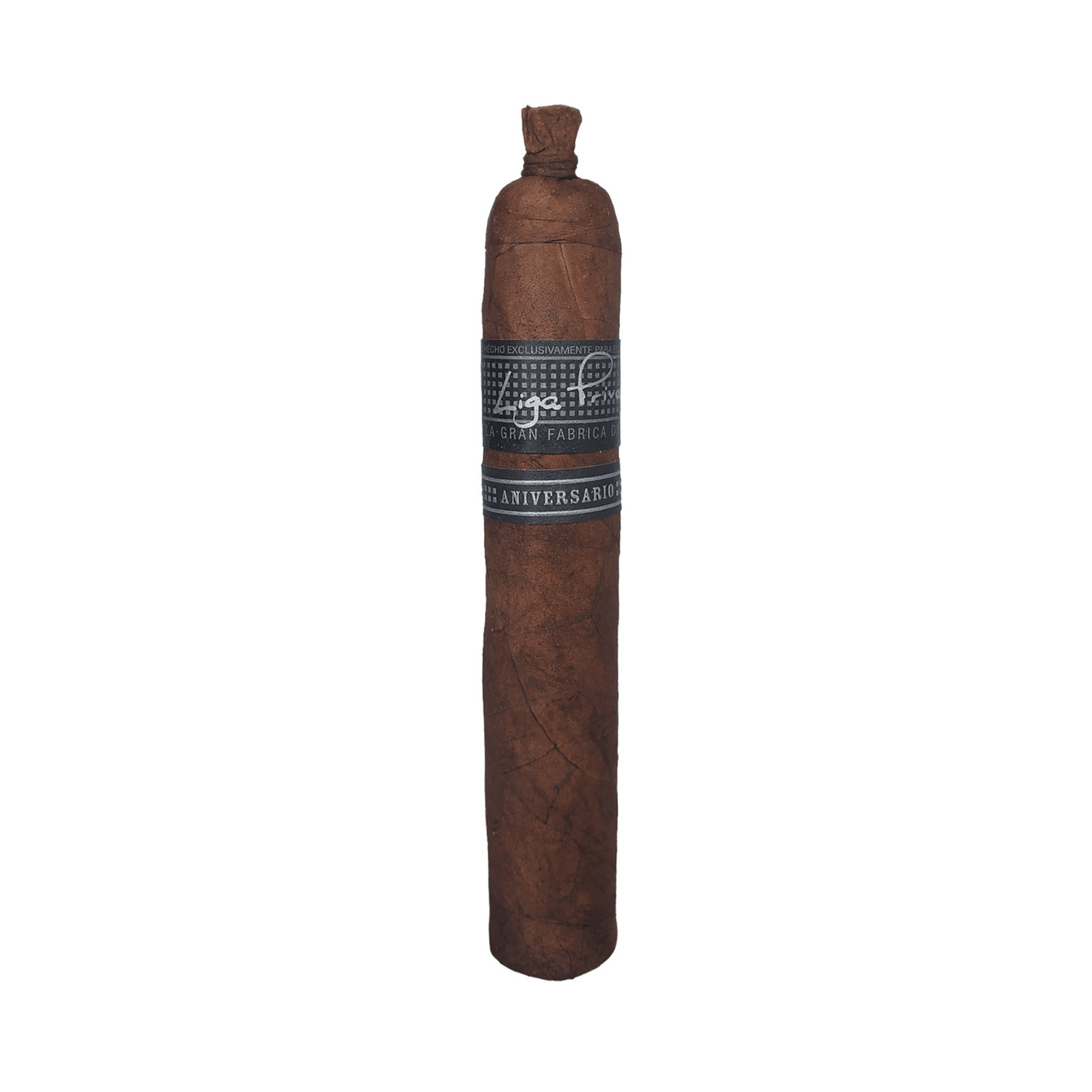 Liga Privada 10 Aniversario Robusto cigar with Connecticut River Valley Criollo wrapper, 5x54, medium-to-full strength.