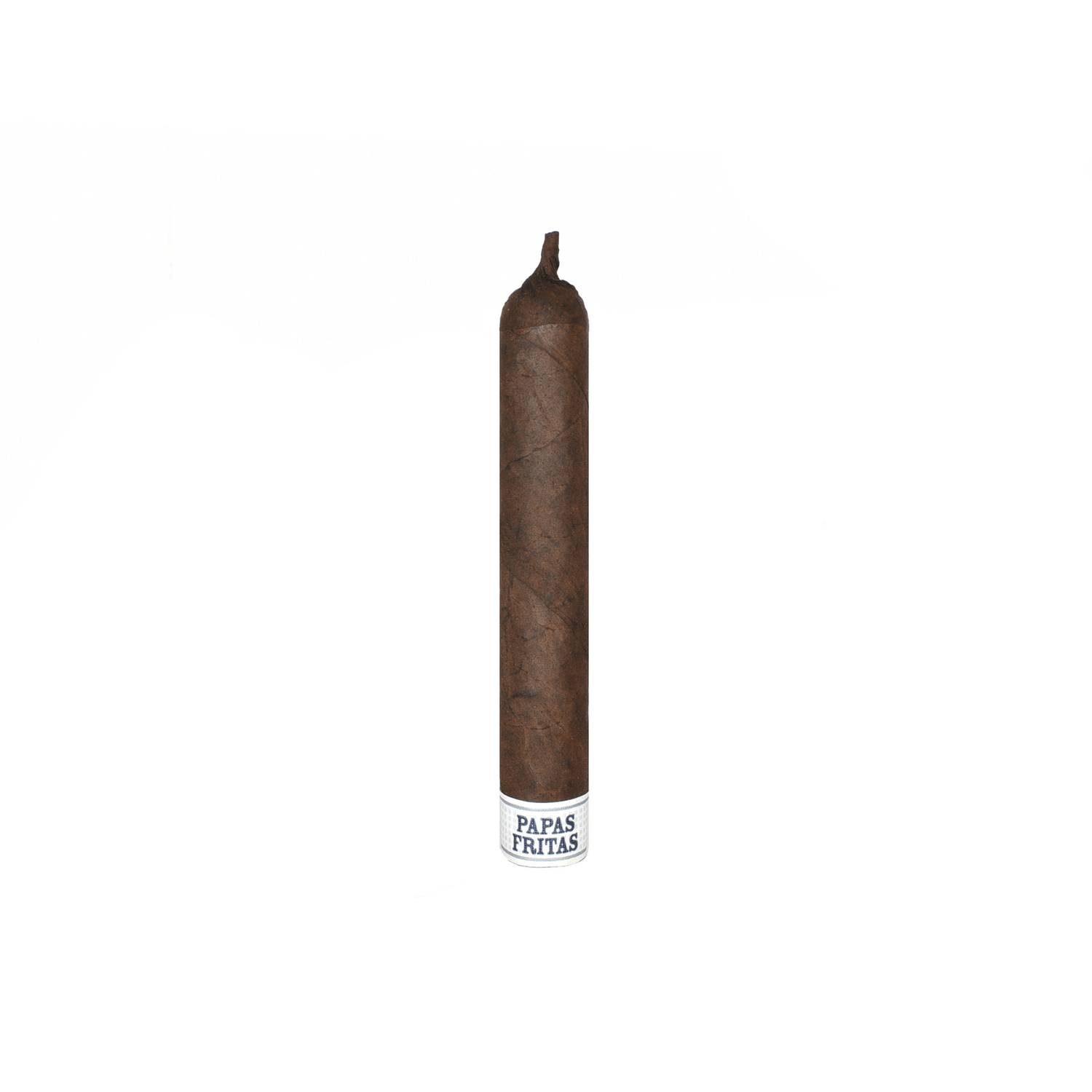 Liga Privada Unico Papas Fritas cigar with Connecticut Broadleaf Oscuro wrapper, showcasing premium Nicaraguan craftsmanship.