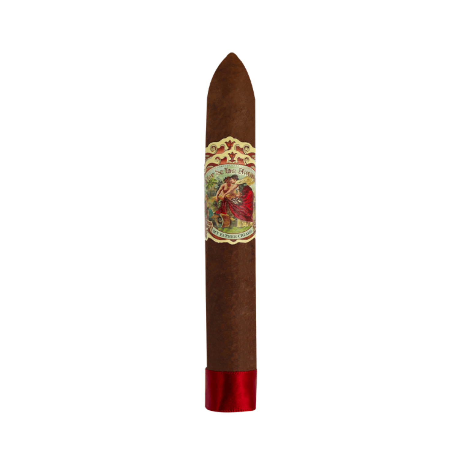 My Father Flor de Las Antillas Belicoso cigar with Nicaraguan sun-grown wrapper, box-pressed elegant design.