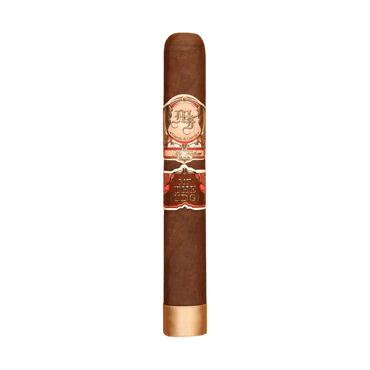 &quot;My Father The Judge Toro Fino cigar with Ecuadorian Sumatra wrapper, showcasing bold flavors of cedar, leather, and dark chocolate.&quot;