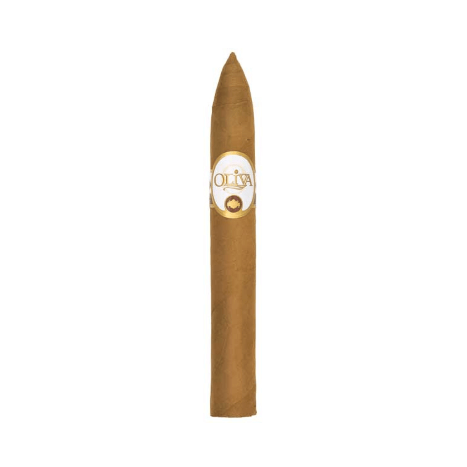 Oliva Connecticut Reserve Torpedo cigar with Ecuadorian Connecticut wrapper, mild to medium strength, size 6.5 x 52.