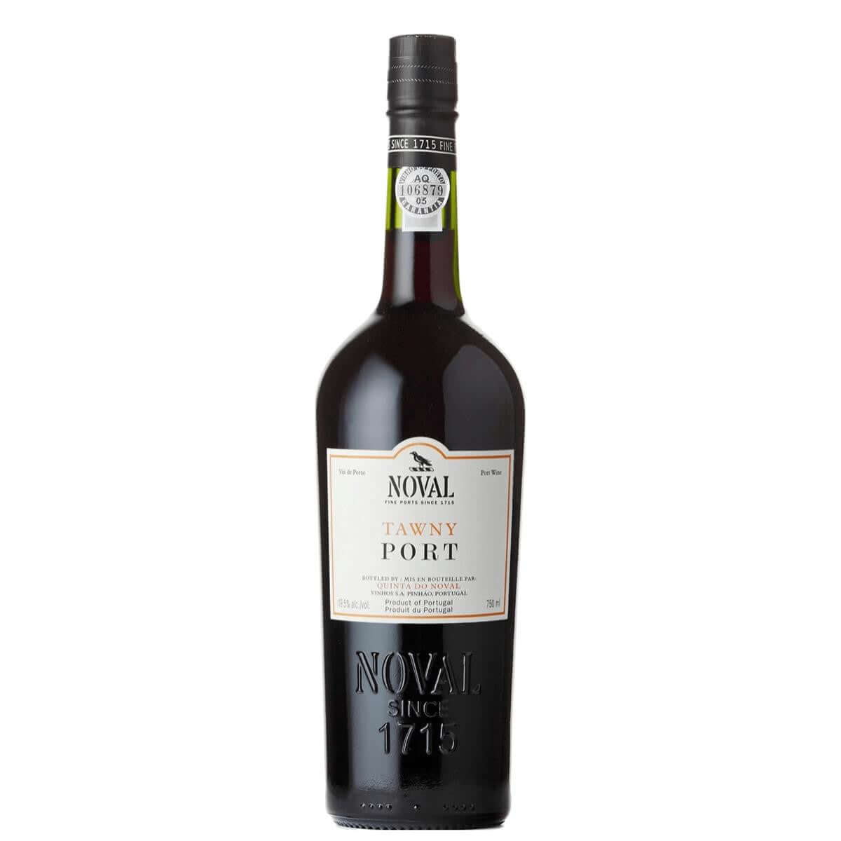 Noval Tawny Porto 750ml bottle, Portuguese fortified wine with notes of dried fruit and nuts from Douro Valley, Portugal.