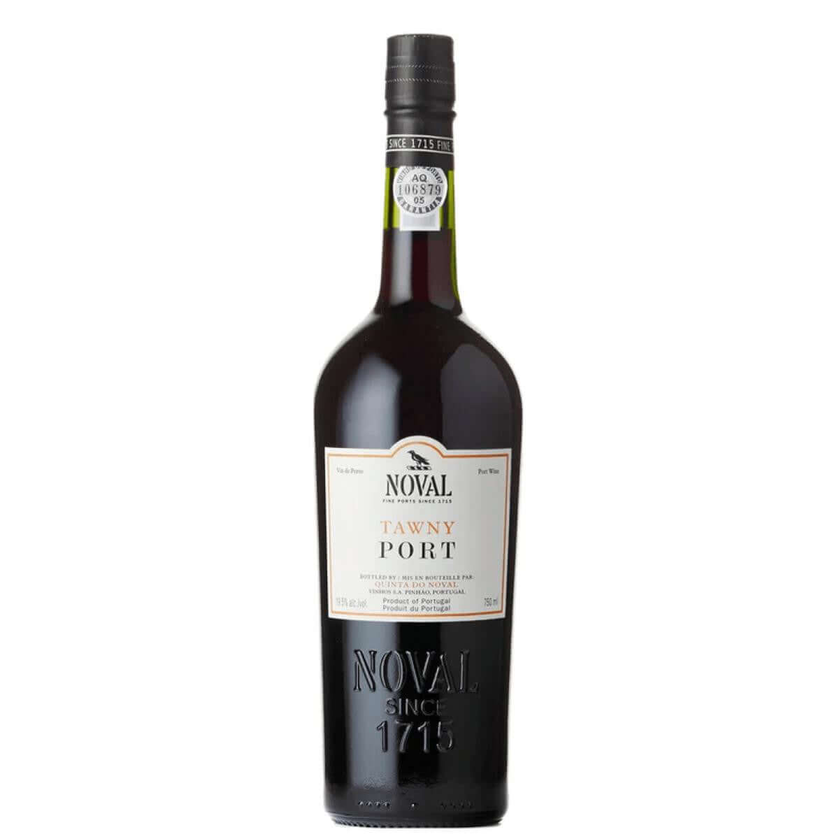 Bottle of Noval Tawny Port Wine with label and cap, 750ml