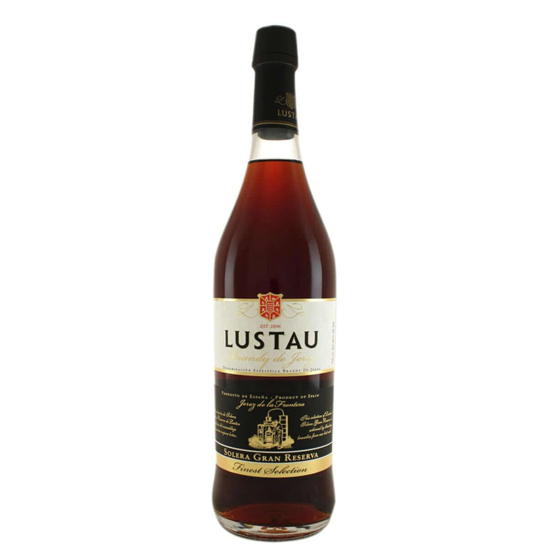 Lustau Brandy Solera Gran Reserva 750ml bottle from Jerez-Xeres-Spain with rich oak and vanilla notes.