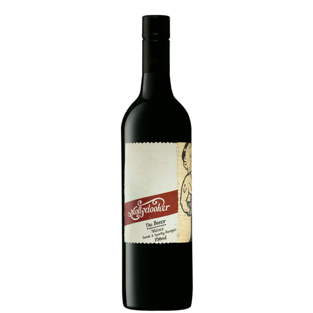 MollyDooker The Boxer Shiraz 2020 750ml bottle, red wine from South Australia with black fruit, chocolate, and spice aromas.