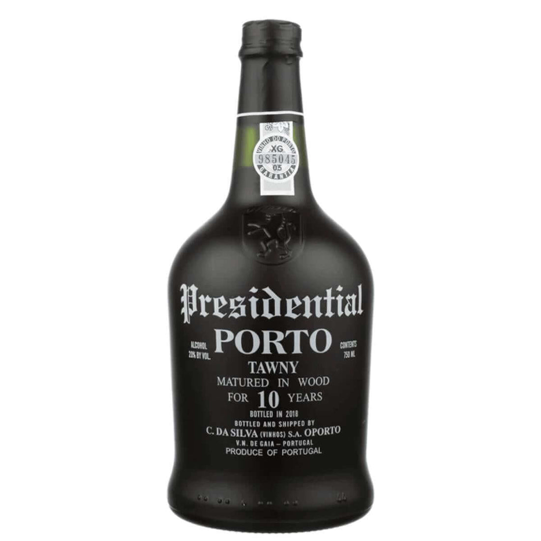 Bottle of Presidential 10-Year-Old Tawny Port 750ml, showing the label and crest.