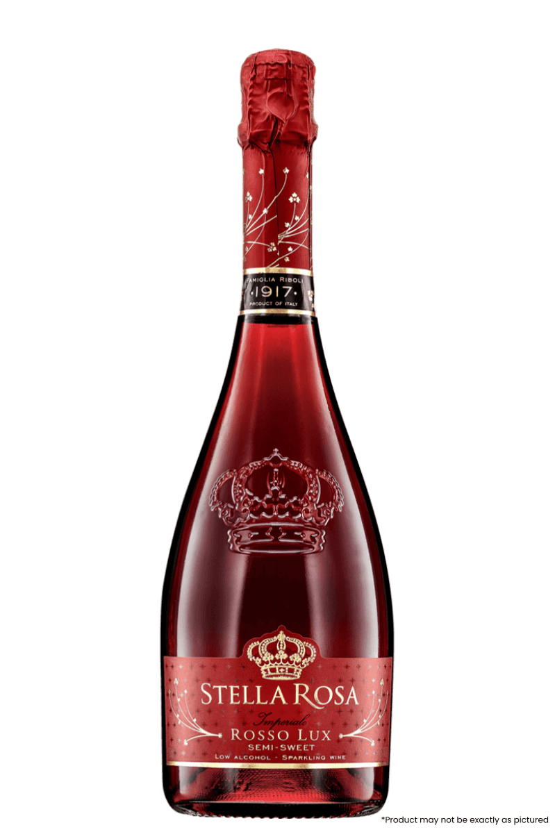Stella Rosa Rosso Lux 750ml Sparkling Wine - Sweet Red Blend from Piedmont, Italy with flavors of blackberry, blueberry, and raspberry.