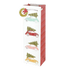 TRUE Christmas Tree Cars Gift Bag with colorful cars and foil accents, perfect for holiday wine gifts. Includes wreath tag. Premium paper.