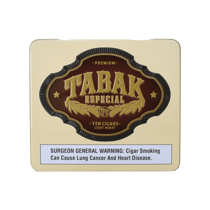 Tabak Especial Dulce Cafecita 10 cigars tin with premium coffee-infused Nicaraguan tobaccos and Ecuadorian Connecticut Shade wrapper.