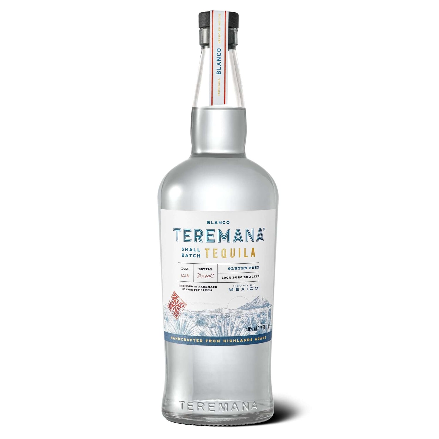 Teremana Blanco Tequila 1 Liter Bottle - Small Batch, Jalisco Highlands, Distilleria Teremana NOM 1613, Premium Blanco Spirit