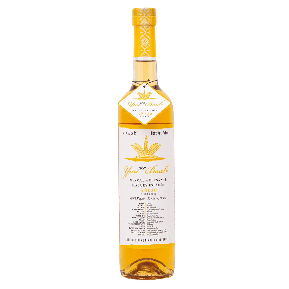 Yuu Baal Anejo Espadina Mezcal 750ml