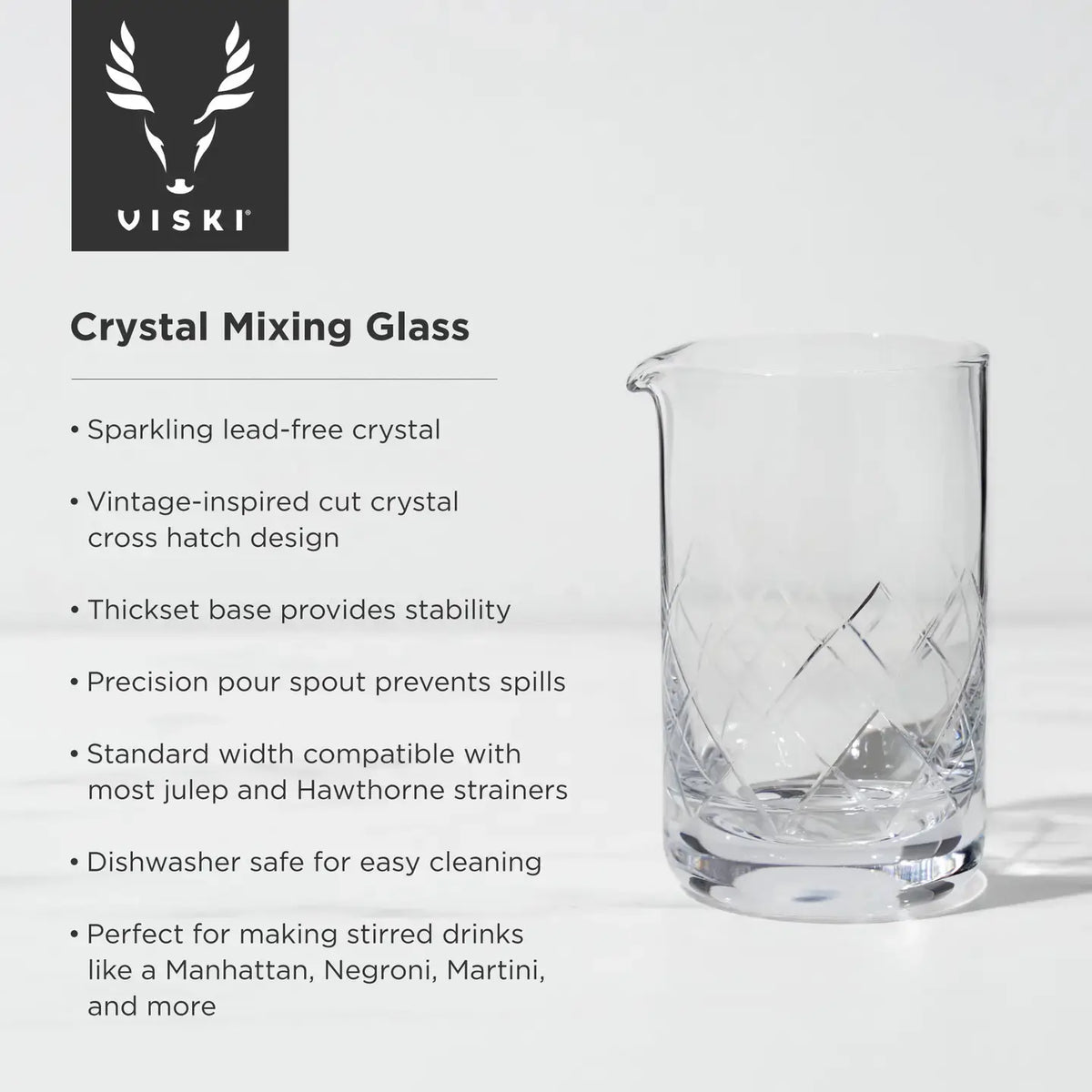 Viski Crystal Mixing Glass
