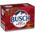 Busch Light Apple 30 pack of 12oz cans, featuring a crisp light lager with natural apple flavor, brewed by Anheuser-Busch in Missouri.