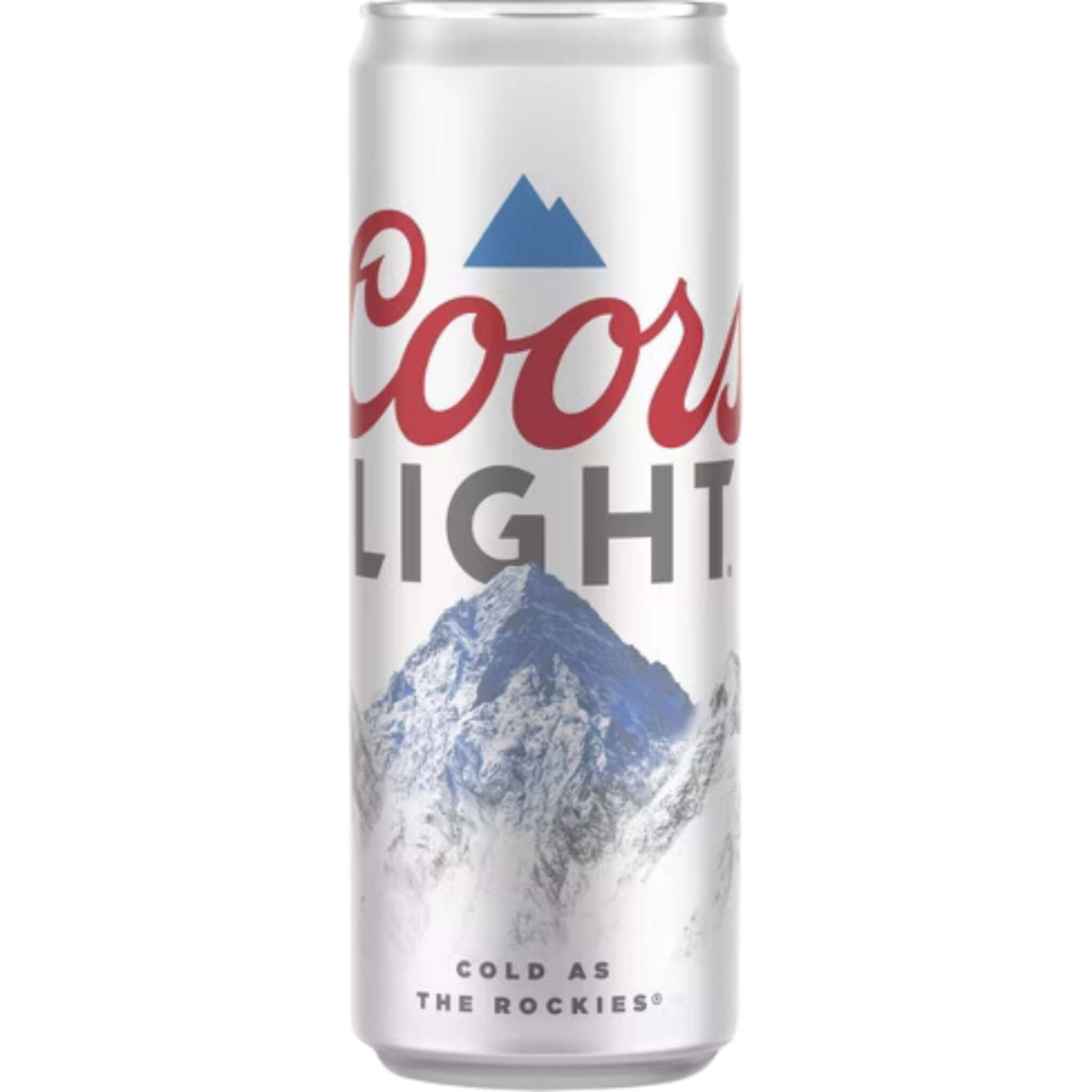 Coors Light 24oz can featuring mountain design, American Light Lager from Coors Brewing Company, 4.2% ABV, crisp and refreshing.