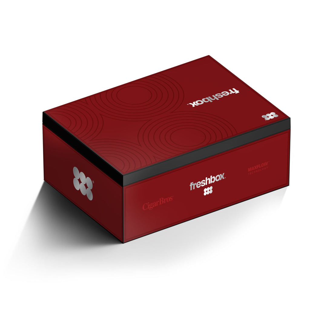 FreshBox MaxFlow Humidor - Crimson Steel