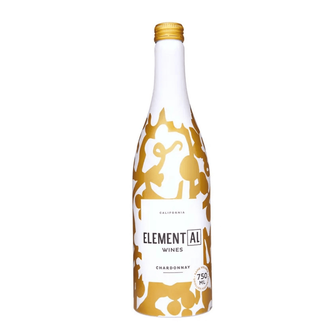 Elemental Chardonnay 750ml in eco-friendly aluminum bottle, showcasing California&