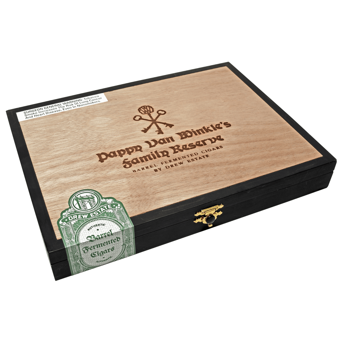 Drew Estate Pappy Van Winkle Robusto 10 Count Box, premium cigars with Ecuadorian Habano Oscuro wrapper, rich oak flavor.