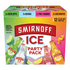 Smirnoff Ice Party Pack 12 pack with 11.2oz bottles in four flavors: Green Apple, Original, Pink Lemonade, Screwdriver.