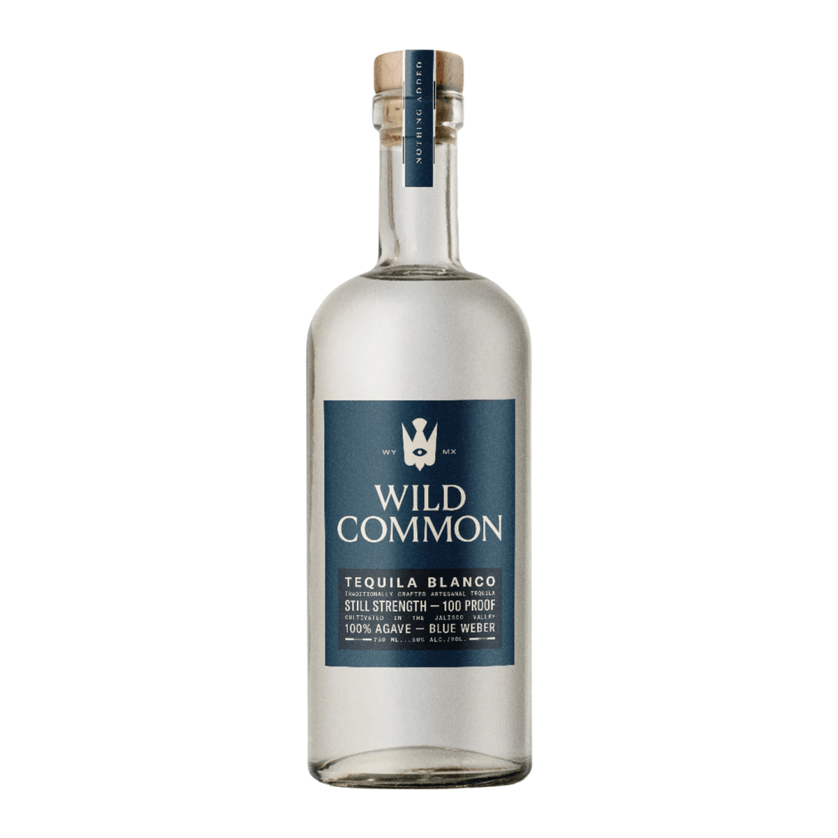 Wild Common Tequila Still Strength Blanco 750ml bottle, 100% blue weber agave, 50% ABV, Cascahuin Distillery, Jalisco.